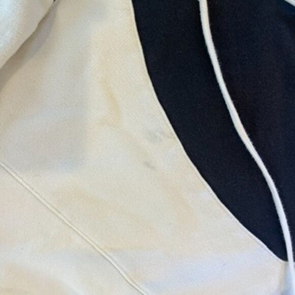 Adidas Black White Big Logo Hoodie Sweatshirt Trefoil Large Cotton - Picture 5 of 11